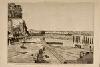 Obras publicas : San Sebastián (Gipuzkoa) : el ensanche oriental de la ciudad : perspectiva de los trabajos, desde el puente de Santa Catalina