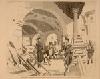 Durango - Deposito de material de artillería en el pórtico de la iglesia de Santa Maria