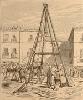Vitoria - Perforación de un pozo artesiano en la plaza Vieja, bajo la dirección del ingeniero M.A. Richard