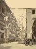 Viaje regio, el : Pamplona, visitada por SS.MM. y AA. el 25 y 26 de septiembre : arco del Ayuntamiento, en el paseo de la Taconera