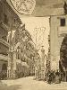 Viaje regio, el : Pamplona, visitada por SS.MM. y AA. el 25 y 26 de septiembre : arco de trofeos militares, en la calle de la Txapitela