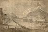 Vista de la ciudadela y las murallas de San Sebastián: el río Urumea y el puente Pontón erigido por los marineros ingleses durante la acción, 28 de mayo de 1836.
