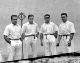Urzelai II.a (Justino Urzelai), Felipe (Jose Aramendi), Juan Korta eta Ignazio Kortabitarte pilotariak Eibarko Astelena pilotalekuan