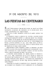 31 de agosto de 1813 : las fiestas del centenario.